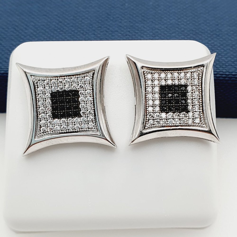 925 Sterling Silver Plated CZ Earrings, EVBRS681